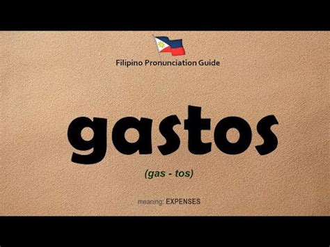 GASTOS: Tagalog.